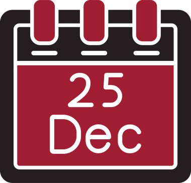 25 tarihli Aralık takvim simgesi