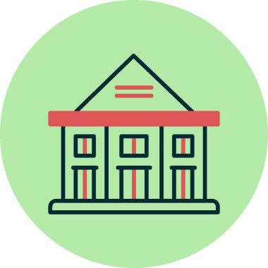 Bina. Web simgesi basit illüstrasyon 