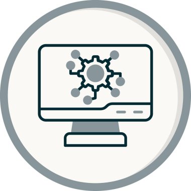 Dijital simge. Web tasarımı için özet çizim vektörü