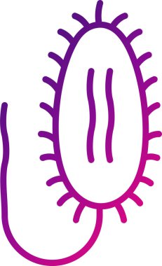 Bakteriler. Web simgesi basit illüstrasyon 