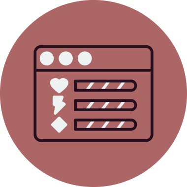 Tarayıcı. Web simgesi basit illüstrasyon