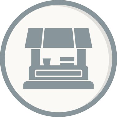 Gıda Stall Web simgesi vektör illüstrasyonu