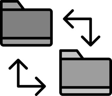 Dosya paylaşım simgesi, vektör illüstrasyonu