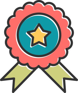 Rozet. Web simgesi basit tasarım