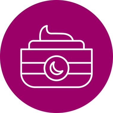 Gece Yüzü Kremi web simgesi, basit vektör illüstrasyonu