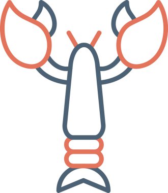 Istakoz simgesi vektör çizimi