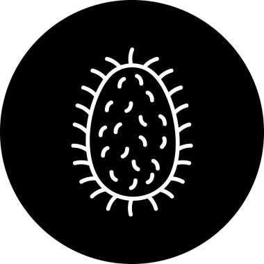 Kuduz Lyssavirus web simgesi, vektör illüstrasyonu