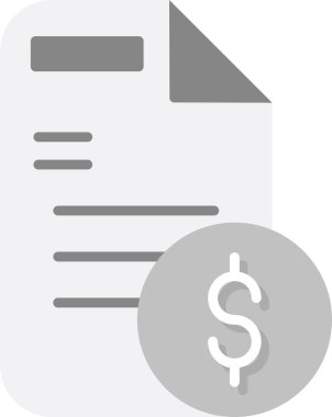 Minimalist bir dizaynda bir belge simgesinin vektör illüstrasyonu.