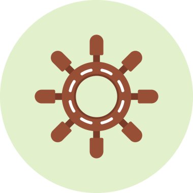 Dümen. Web simgesi basit illüstrasyon