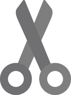 Makas simgesi ve vektör illüstrasyonu arkaplanda izole edildi