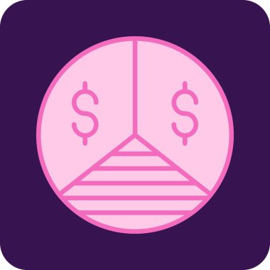 Porsiyon. Web simgesi basit illüstrasyon