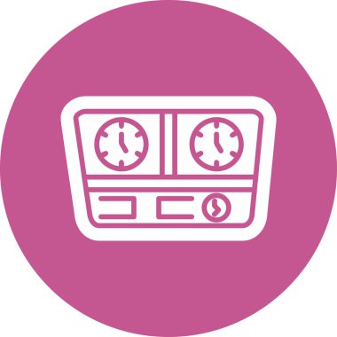 Speedometer web simgesi, vektör illüstrasyonu