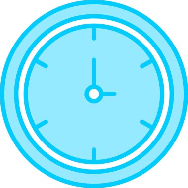 Saat web simgesi, vektör illüstrasyonu