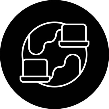 bağlantı ağ simgesi vektör illüstrasyonu