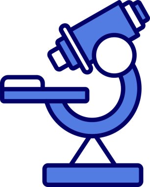 Mikroskop. Web simgesi basit illüstrasyon