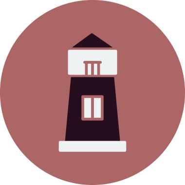 Deniz feneri web simge vektör çizim