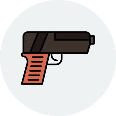 Pompalı tüfek ikonu. Web için tabanca vektör simgelerinin basit çizimi 