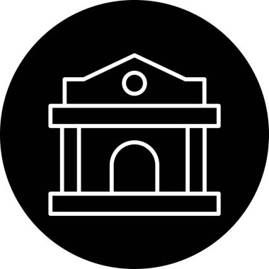 Banka web simgesi basit illüstrasyon 