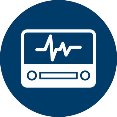 Elektrokardiyogram web simgesi, vektör tasarımı 