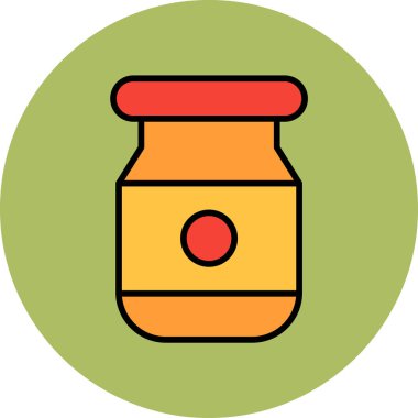 Reçel. Web simgesi basit illüstrasyon 