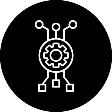 algoritma web simgesi vektör illüstrasyonu