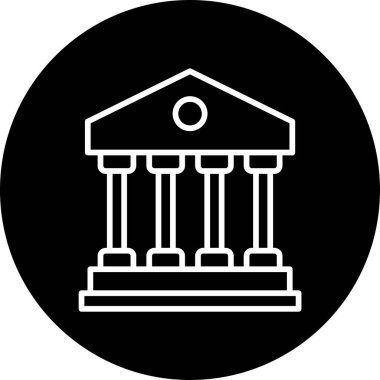 Banka web simgesi basit illüstrasyon 