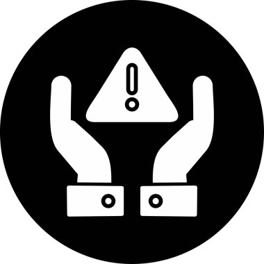 Risk yönetimi. Web simgesi basit illüstrasyon 