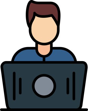 Çalışan ağ simgesi vektör illüstrasyonu