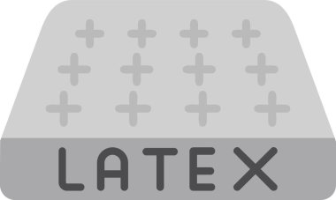 Latex Mattress Modern Simge, Beyaz Arkaplan Vektör İllüstrasyonu 