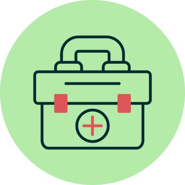 İlk yardım kiti vektör illüstrasyonu