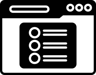 Anket web simgesi vektör illüstrasyonu