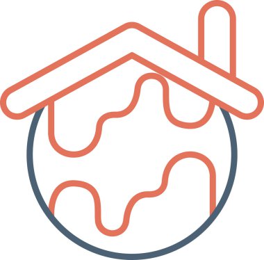 Ev Simgesi Vektör İllüstrasyonu Beyaz Arkaplanda İzole Edildi 