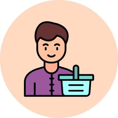 Müşteri hizmet vektör satırı simgesi