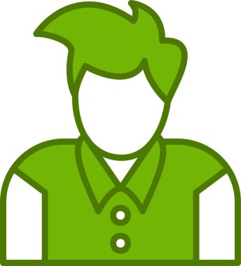 Profesör Avatar simgesi, vektör illüstrasyonu 