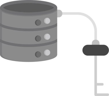 veritabanı simgesi, vektör illüstrasyonu basit tasarım
