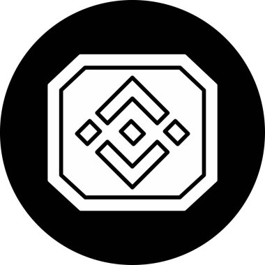 Binance madeni parası. Web simgesi basit illüstrasyon