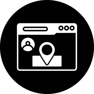 Konum haritası işaretleyici. vektör simgesi