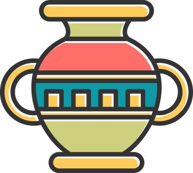 Vazo. Web simgesi basit illüstrasyon