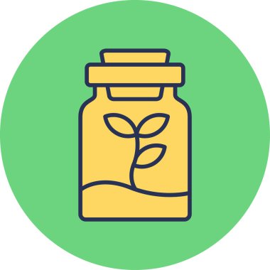 Floraryum. Web simgesi basit illüstrasyon 