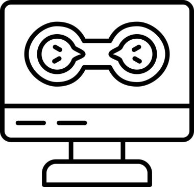 Bilgisayar. Web simgesi vektör illüstrasyonu 