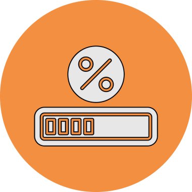 Basit yükleme simgesi, vektör illüstrasyonu