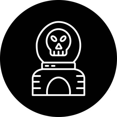 Kafatası simge vektör çizim 