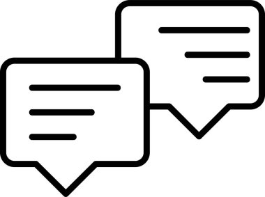 İleti ağı simgesi basit vektör illüstrasyonu