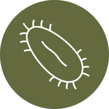 bakteri mikrop simgesi, vektör çizimi 