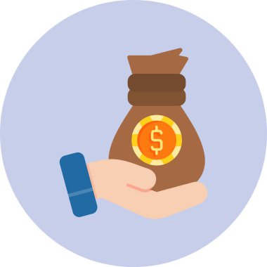 Borç simgesi vektör illüstrasyon tasarımı