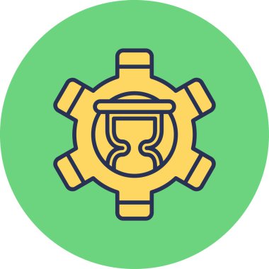 Kum saati. Web simgesi basit illüstrasyon 