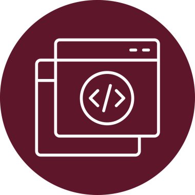 yazılım geliştirme. Web simgesi vektör illüstrasyonu