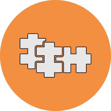 yapboz parçaları bulmaca simgesi, basit tasarım