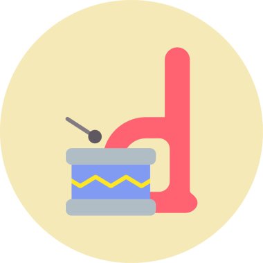 Küçük d harf vektör illüstrasyonu 