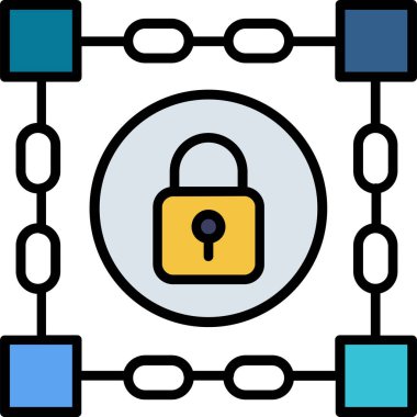 Engelleme zinciri. Web simgesi basit tasarım